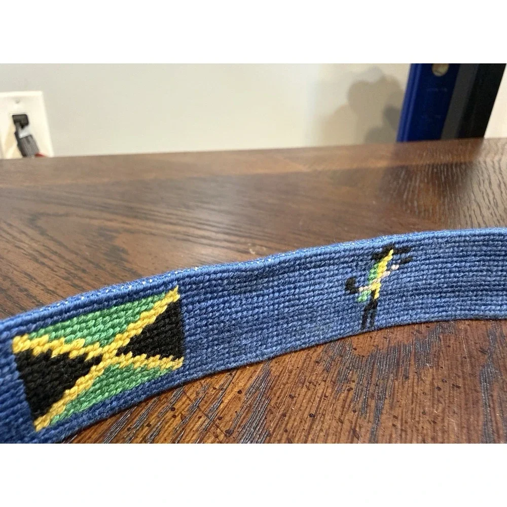 Smathers And Branson Jamaica Children's Needlepoint Hand stitched Belt